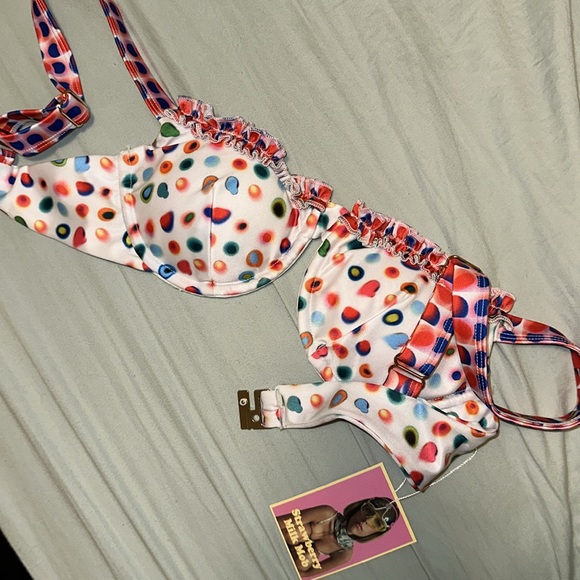 NWT M Top - Strawberry Milk Mob Energy Bikini Top - Picture 8 of 8